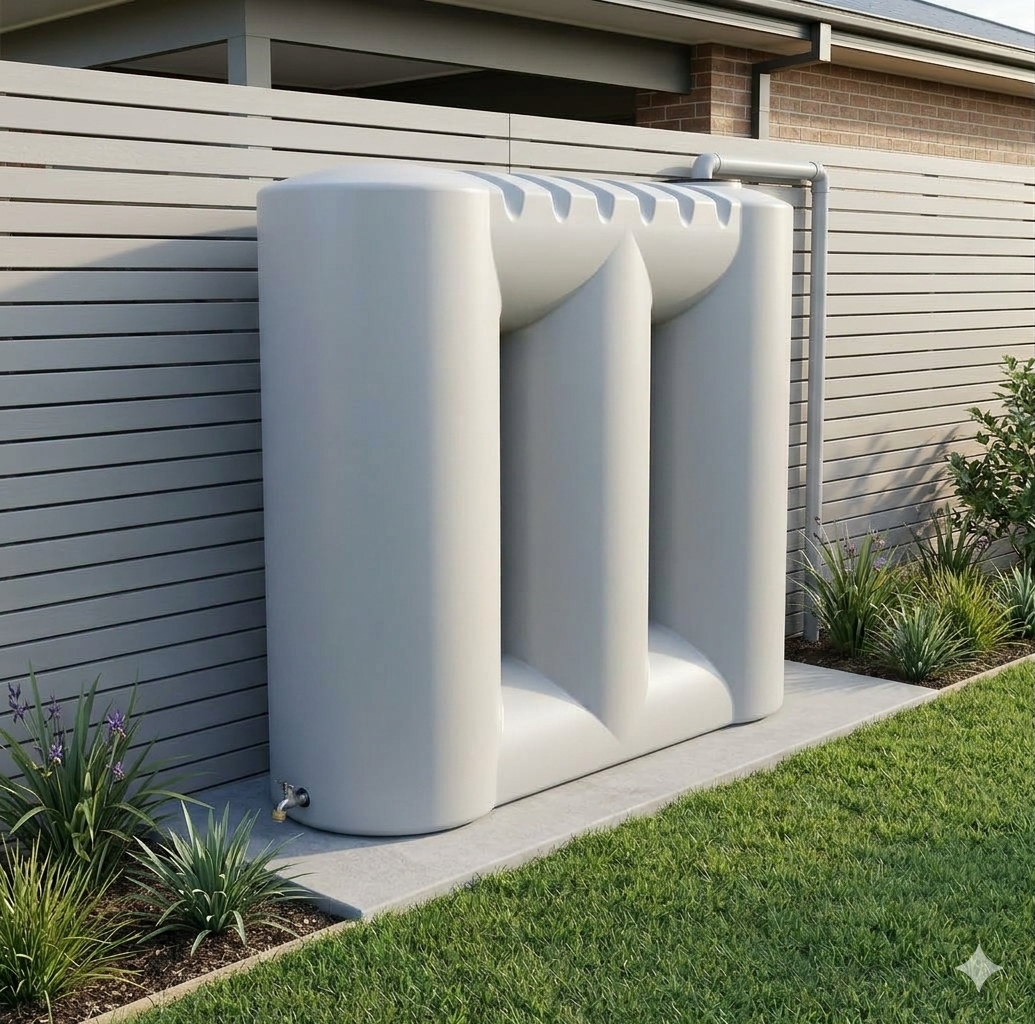 3000L Slimline Poly Tank (800w x 2150h x 2500l) - Image 4